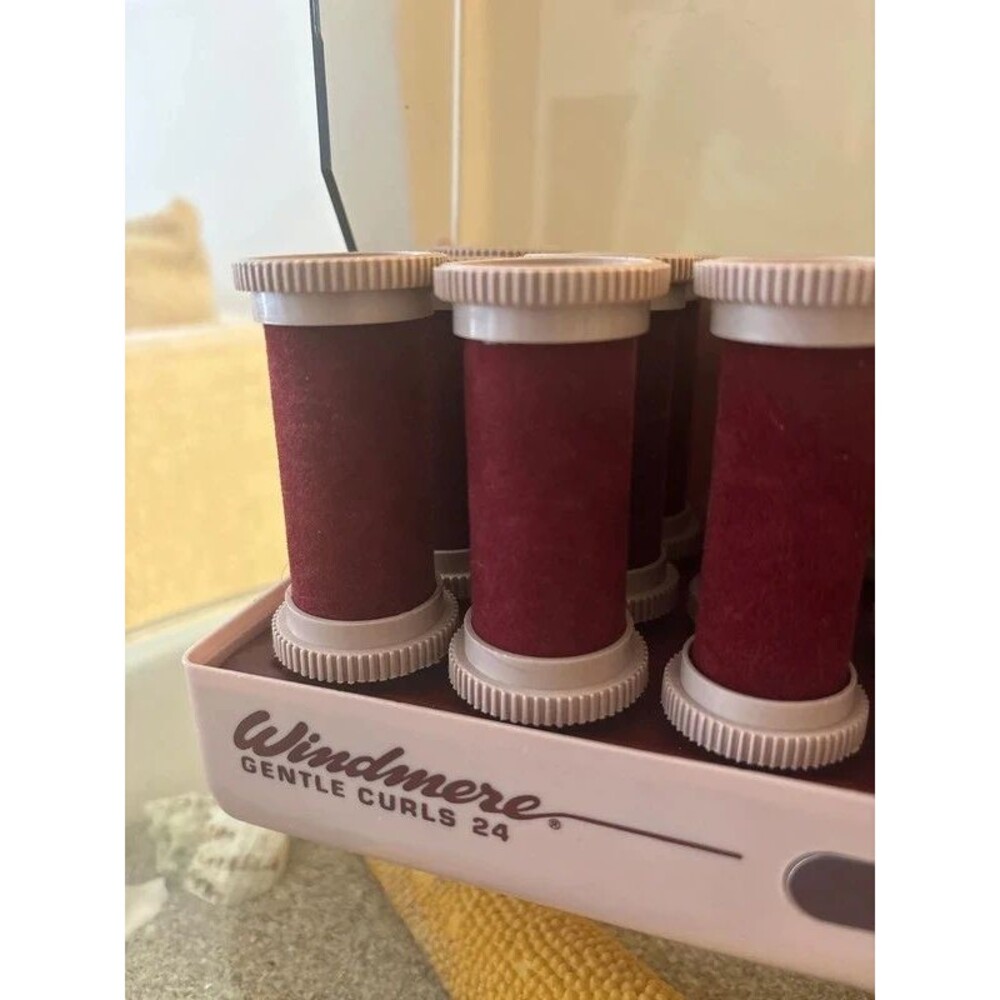Windmere Gentle Curls 24 Vintage Hot Roller Set + Original Booklet & Pins
